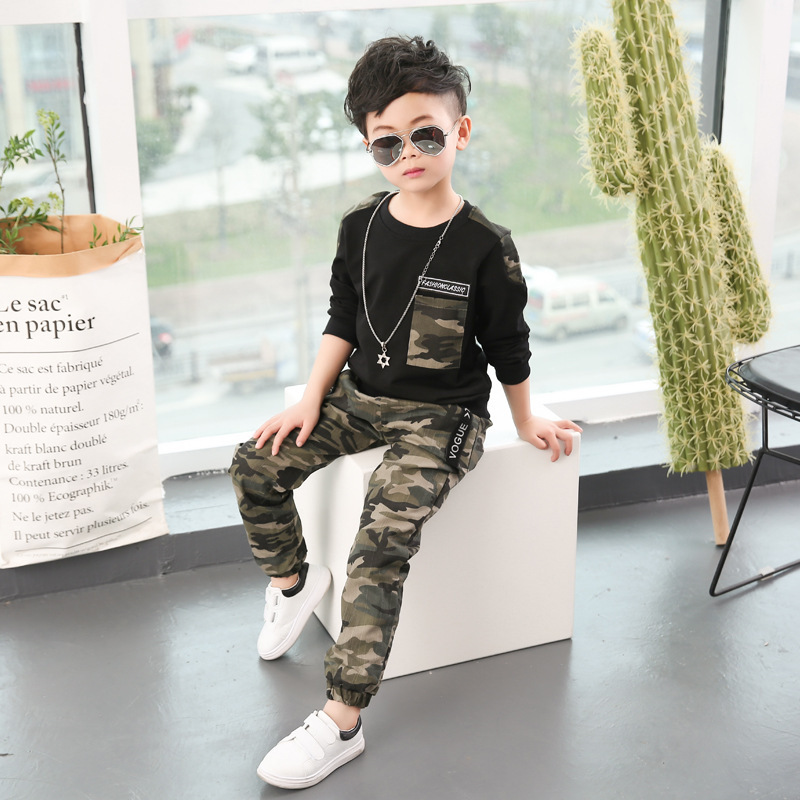 Camouflage long sleeve kids suit - Image 5