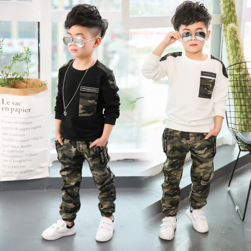 Camouflage long sleeve kids suit - Image 2
