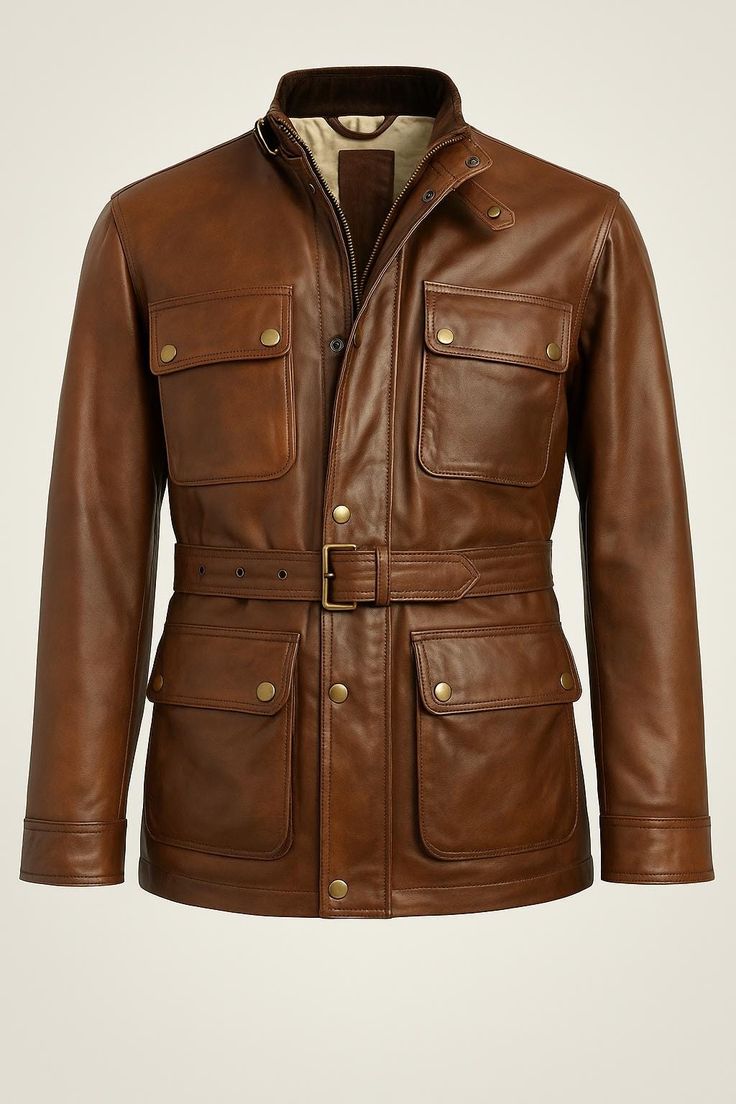 Handmade men's genuine leather jacket_real sheepskin biker slim fit leather jacket_ motorcycle jacket_party jacket_ pure leather cafe jacket